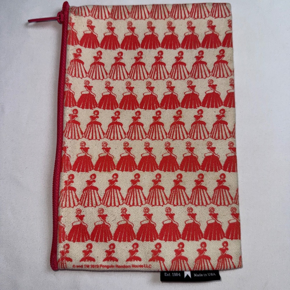Out of Print Little Women Louisa May Alcott Canvas Zipper Pouch Bookish Bag Red - Picture 2 of 7
